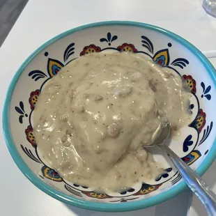 a bowl of food