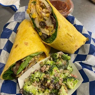 Southwest Wrap with Broccoli Salad
