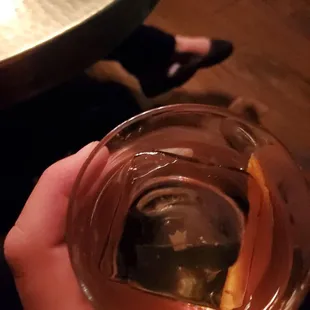 Super clear ice in my Old Fashioned.
