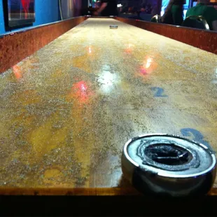 Best 3 point in shuffleboard ever!!