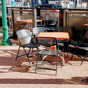 Streetside seating