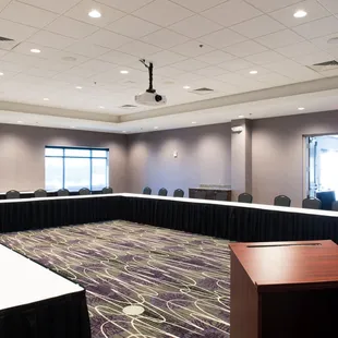 Excel ballroom on 5th floor set for a board meeting.