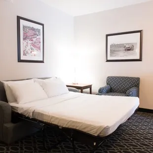 Pull Out Sofa in all suite-style guestrooms.