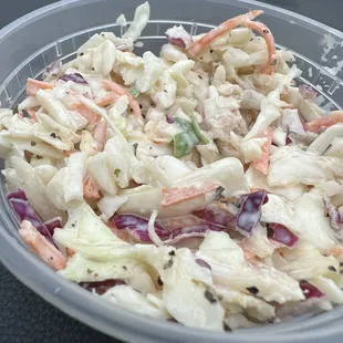 a bowl of coleslaw