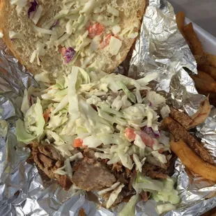 Carolina pulled pork with slaw