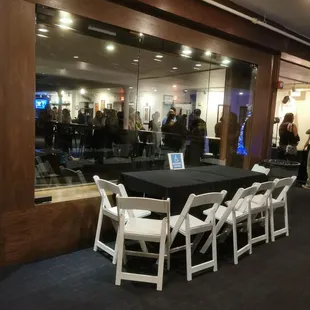 reserved handicapped seating (cool but behind window?)