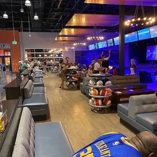 Bowling lanes. Nice clean up to date technology. Can email yourself the scores.