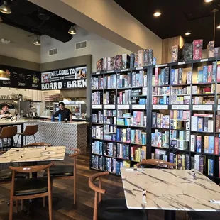 Brews to left. Boards to the right.