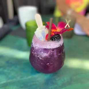 Butterfly cocktail with popsicle