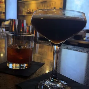 Old fashion &amp; espresso martini
