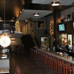 the bar and seating area