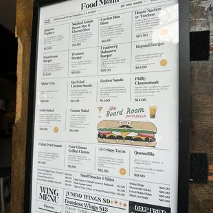 sushi and sashimi, menu