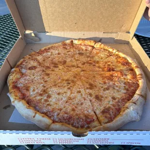 Large plain pizza...sooo good!
