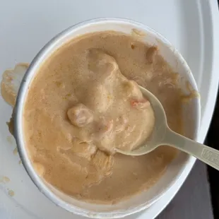 Bowl of lobster bisque.