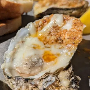 Oysters Rockefeller up close