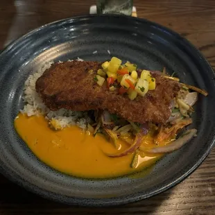 Macademia crusted grouper