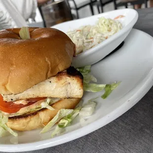 Catch Sandwich (swordfish) and slaw