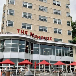 the front of the boathouse