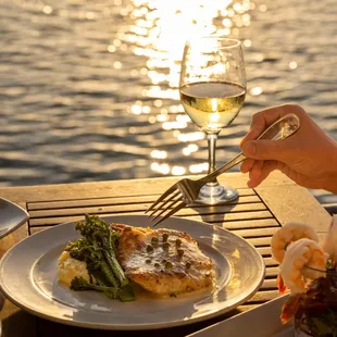 You gotta love this view when you're enjoying a lovely seafood restaurant. Come in on Wine Wednesday to enjoy half off bottles of wine