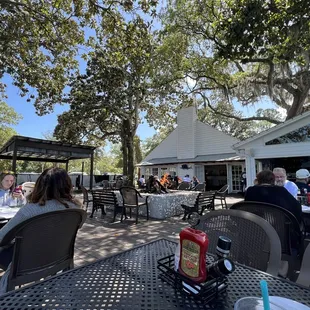 Outside dining deck and stage!
