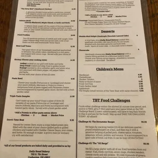 the menu