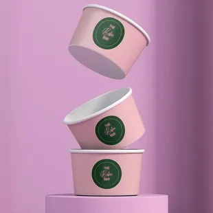 three cups of coffee on a pedestal