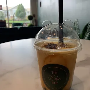 a cup of iced coffee