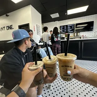 Yay for brown sugar milk tea w / espresso!