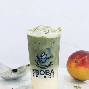 Mango Matcha Milk Tea