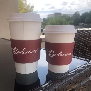 Two same sized drinks?v