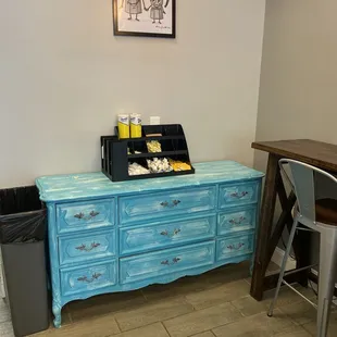 Coffee prep area
