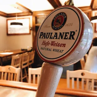 a beer tap in a pub