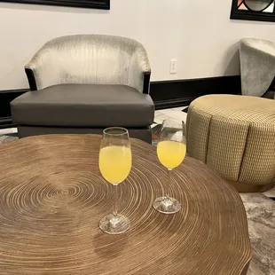 Mimosas while we wait for them to seat us