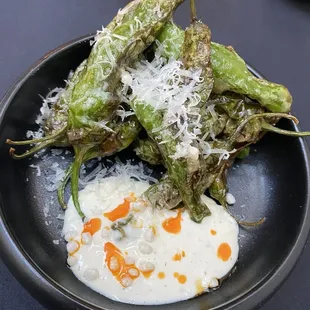 Blistered shishito pepper salad