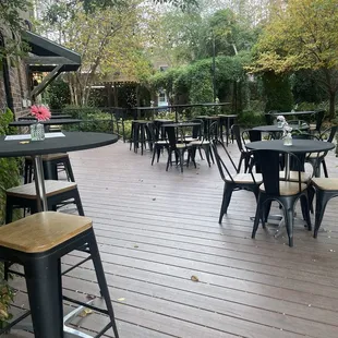 Outside patio seating