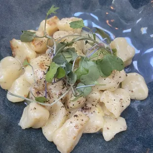 Gnocchi &amp; egg emulsion