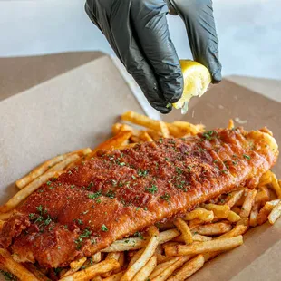 food, fish and chips