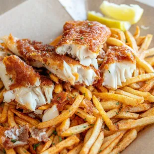seafood, fish and chips, fish, food