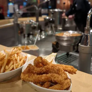 Cajun calamari and cajun fries