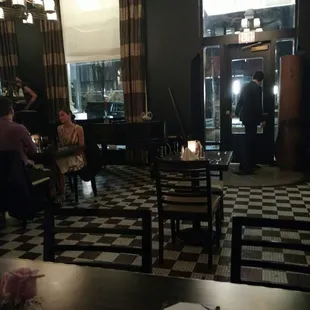 Relaxing restaurant with piano in the corner