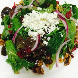 Candied Walnut and Mixed Green Salad