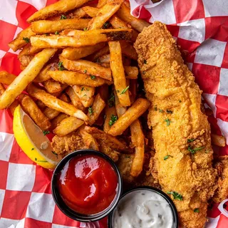 FRIED SHRIMP AND WHITING BASKET