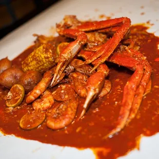 Crab legs at the Boiling Pots
