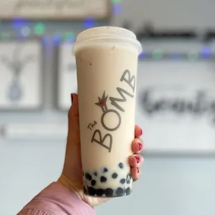 Jasmine Milk Tea with boba
