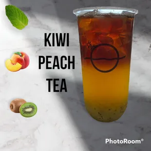 Kiwi peach tea