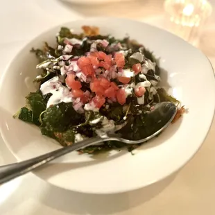 Crispy Kale Chat - not as good as Rasika, but not bad.