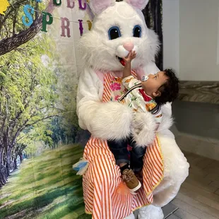 Thank you for letting my son love on you Easter bunny!
