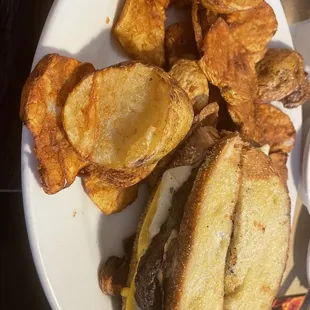 This is the patty melt and amazing fries
