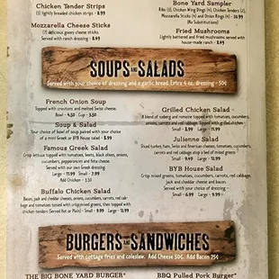Nov 2023 menu