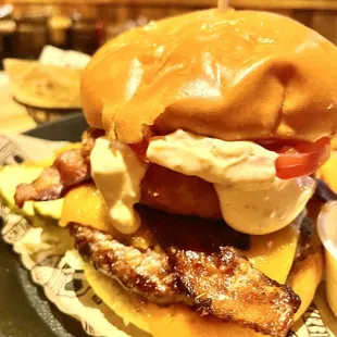 Delicious cheeseburger